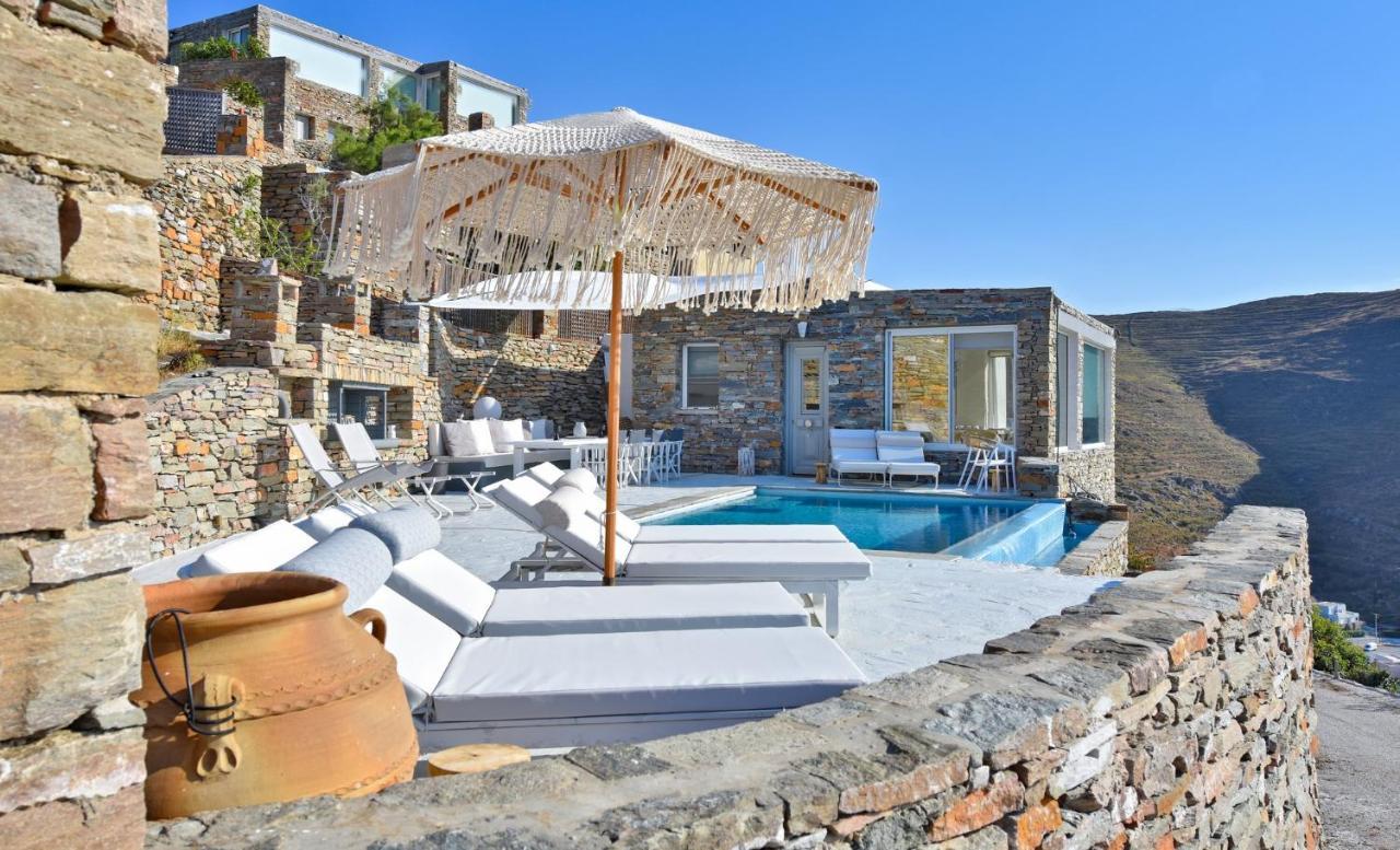 Luxurious Villa Lune With A Swimming Pool And A Fantastic Sea And Sunset View Ioulis Εξωτερικό φωτογραφία